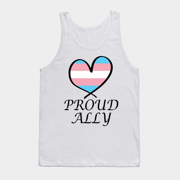 Proud Ally LGBT Gay Pride Month Transgender Flag Tank Top by artbypond